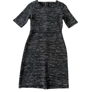 Piped Tweed black and white Banana Republic Dress Sz 4